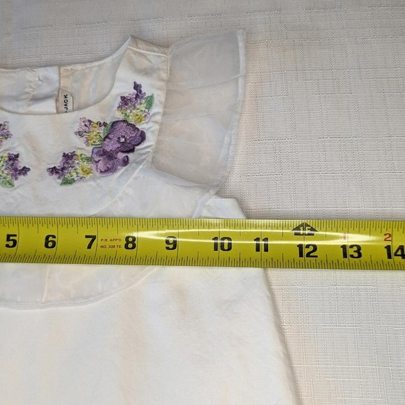 Janie & Jack Embroidered Floral Sleeveless Blouse - Picture 4 of 7